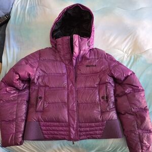 Marmot Purple Puffer Jacket, M, Warm!
